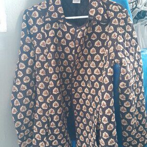 NATURAL HABITAT BLAZER BROWN BLACK BEIGE SIZE SMALL (QUILTED)